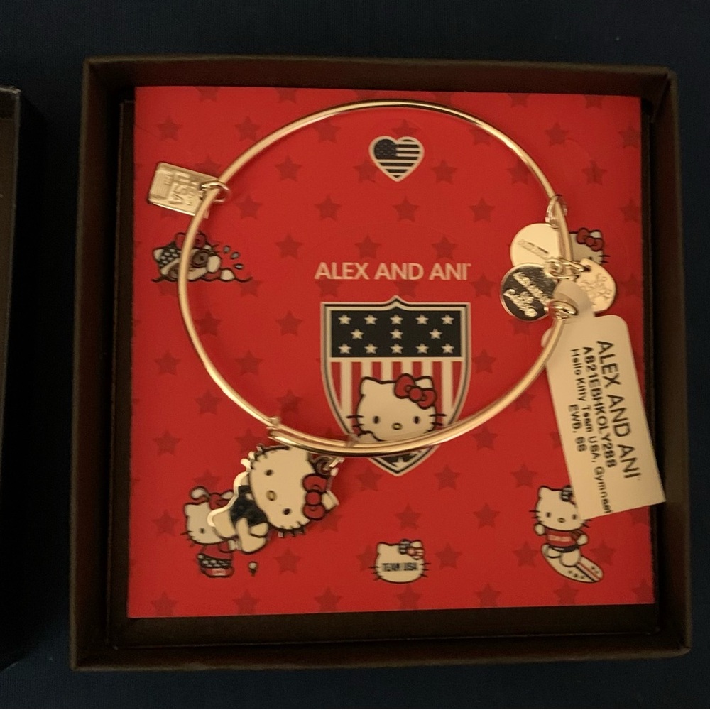 NWT VINTAGE HELLO KITTY X TEAM USA ALEX & ANI GYMNASTS BRACELET - Picture 4 of 4